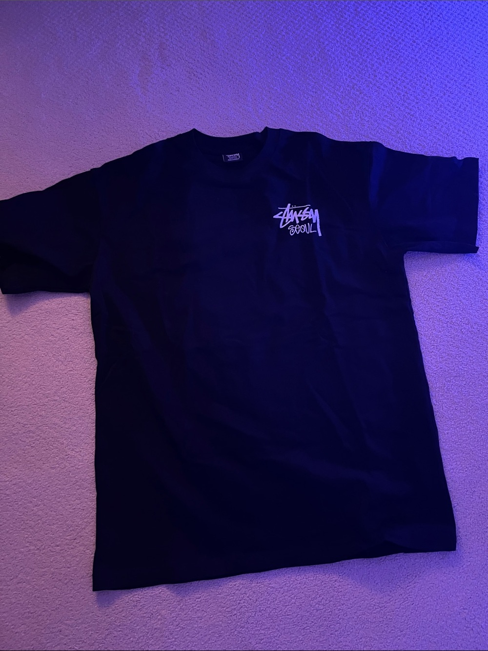 Black stussy Seoul shirt men’s size L